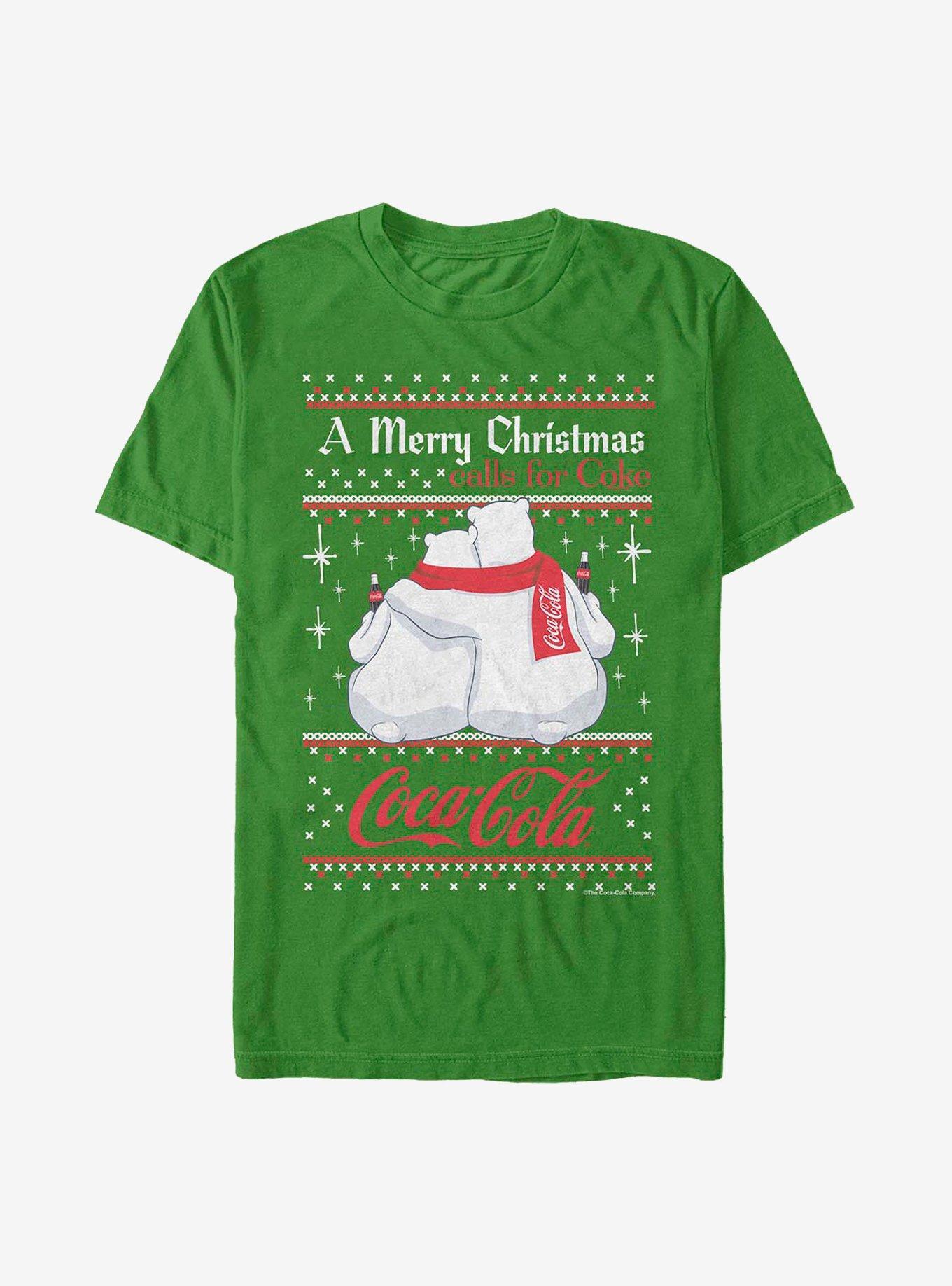 Coca-Cola Christmas Calls For Coke Christmas Pattern T-Shirt, , hi-res