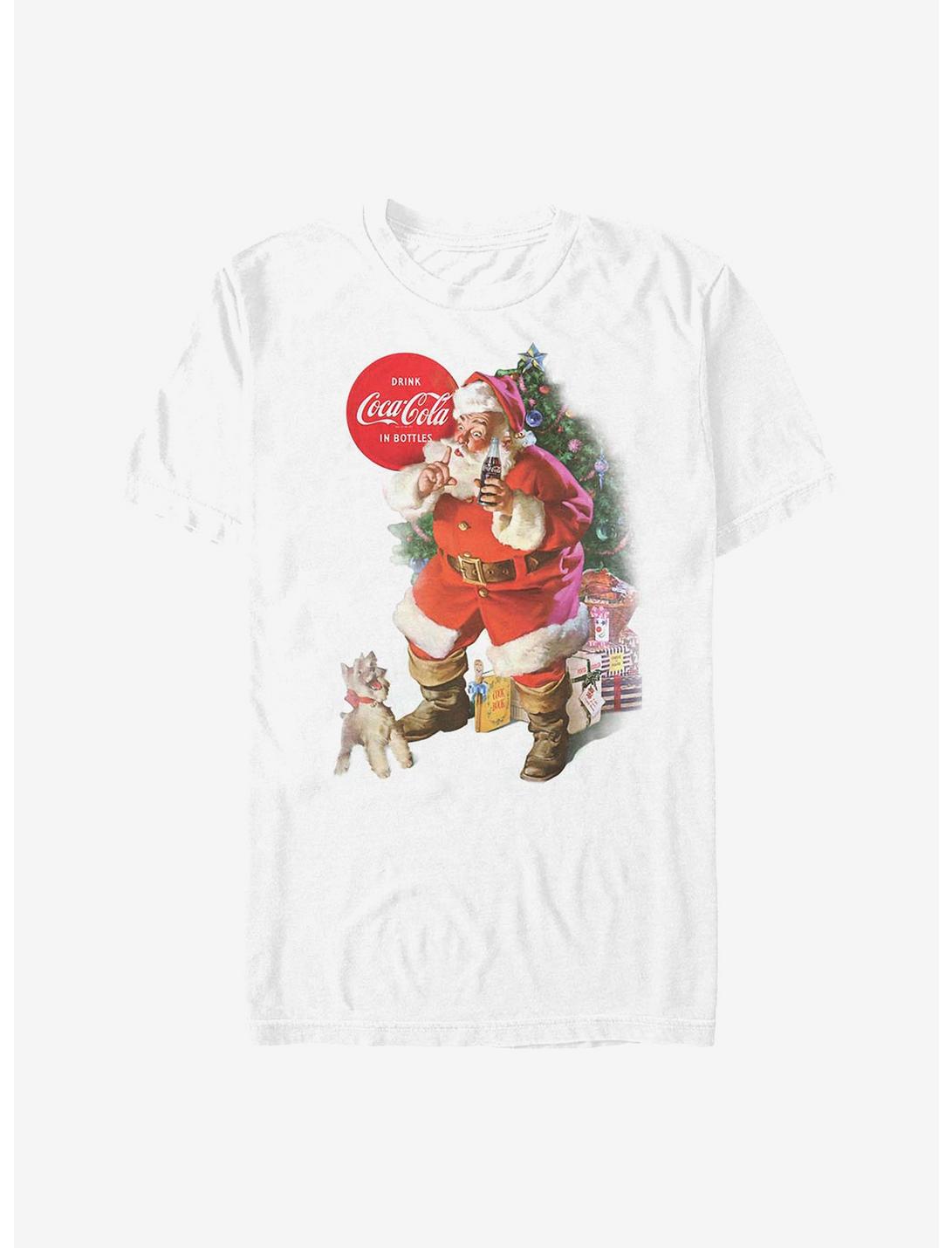 Coca-Cola Santa Puppy T-Shirt, WHITE, hi-res