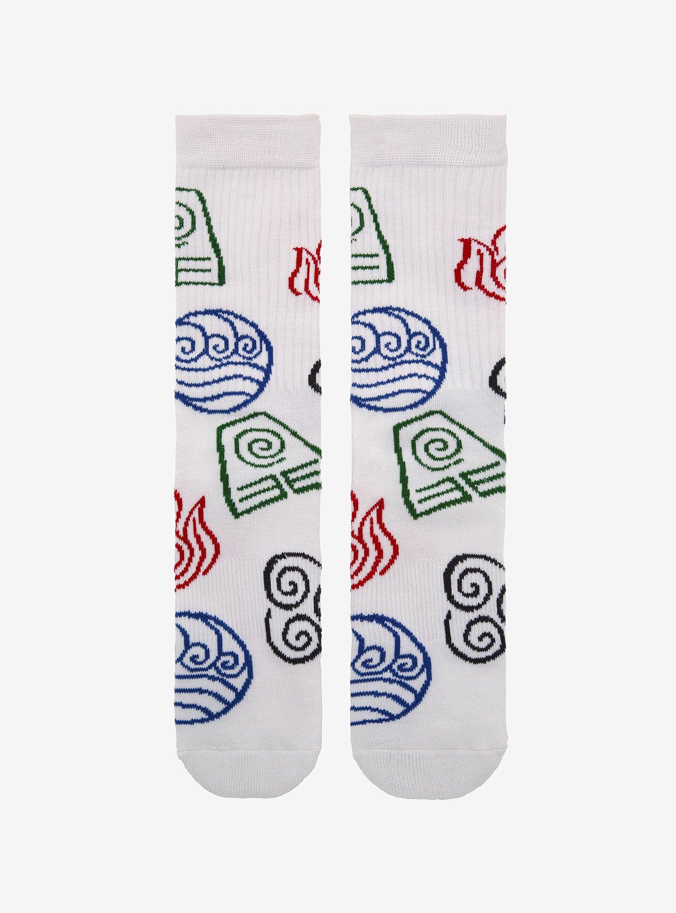 Avatar: The Last Airbender Element Symbols Crew Socks, , hi-res