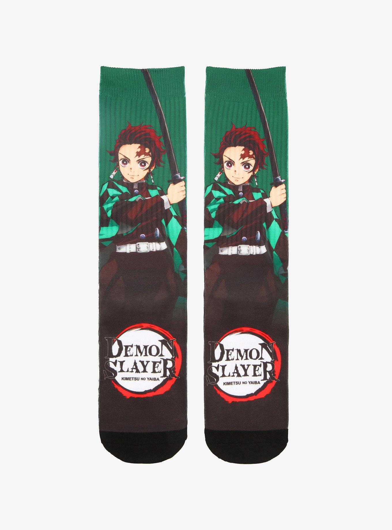 Demon Slayer: Kimetsu No Yaiba Tanjiro Kamado Crew Socks | Hot Topic
