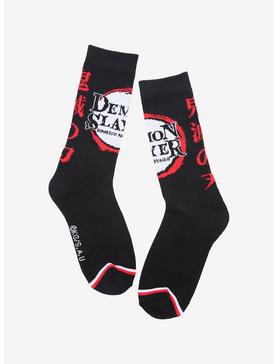 Demon Slayer: Kimetsu No Yaiba Logo Crew Socks, , hi-res