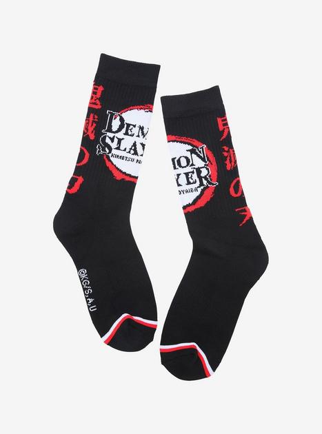 Demon Slayer: Kimetsu No Yaiba Logo Crew Socks | Hot Topic