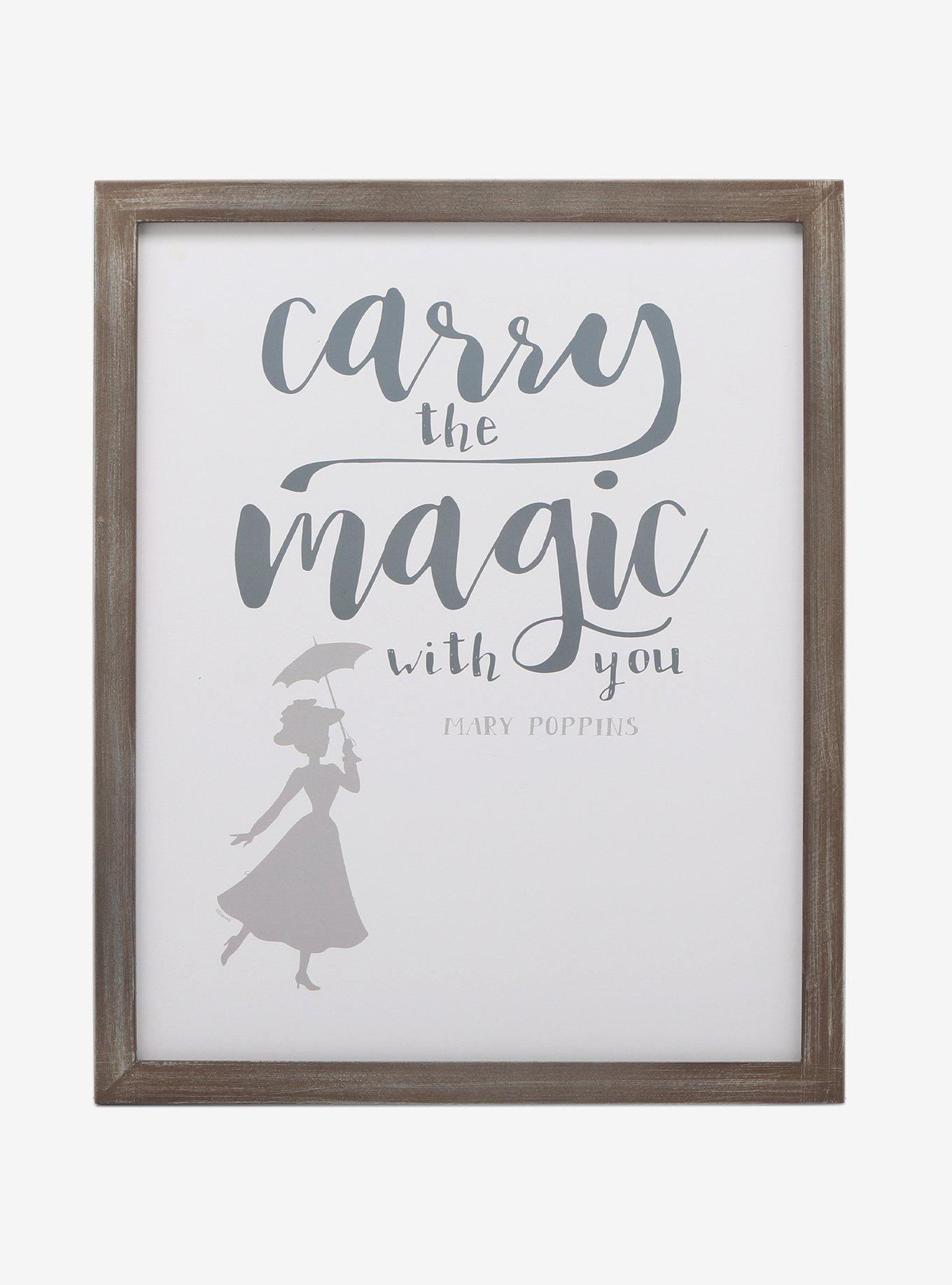 Disney Mary Poppins Carry The Magic Framed Wood Wall Decor, , hi-res