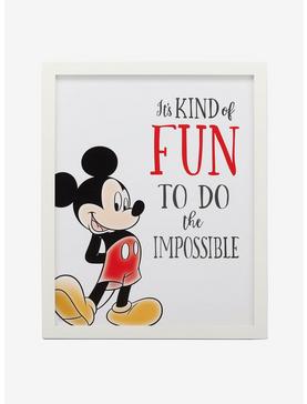 Disney Mickey Mouse Do The Impossible Framed Wood Wall Decor, , hi-res