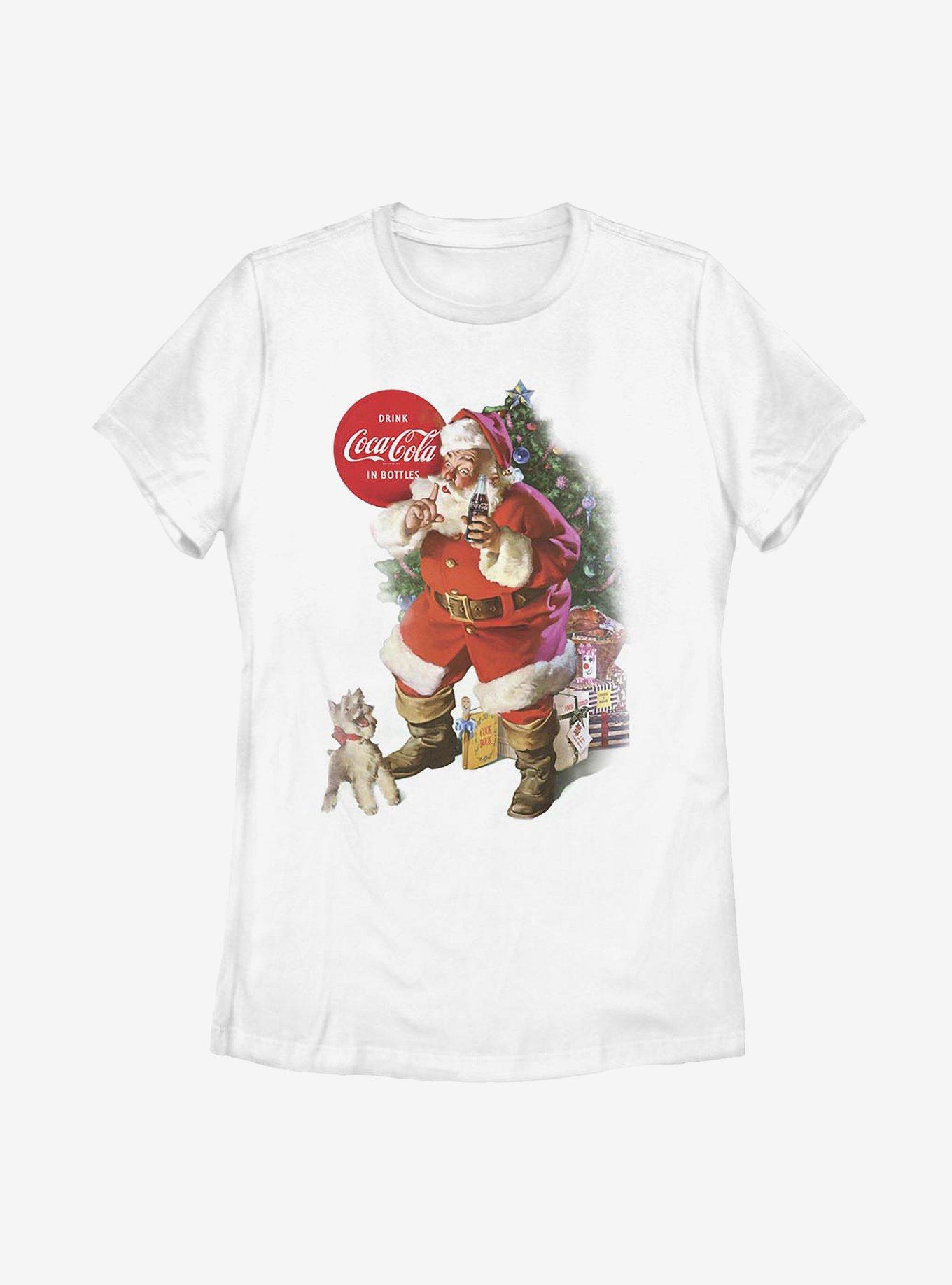 Coca-Cola Santa Puppy Womens T-Shirt, , hi-res