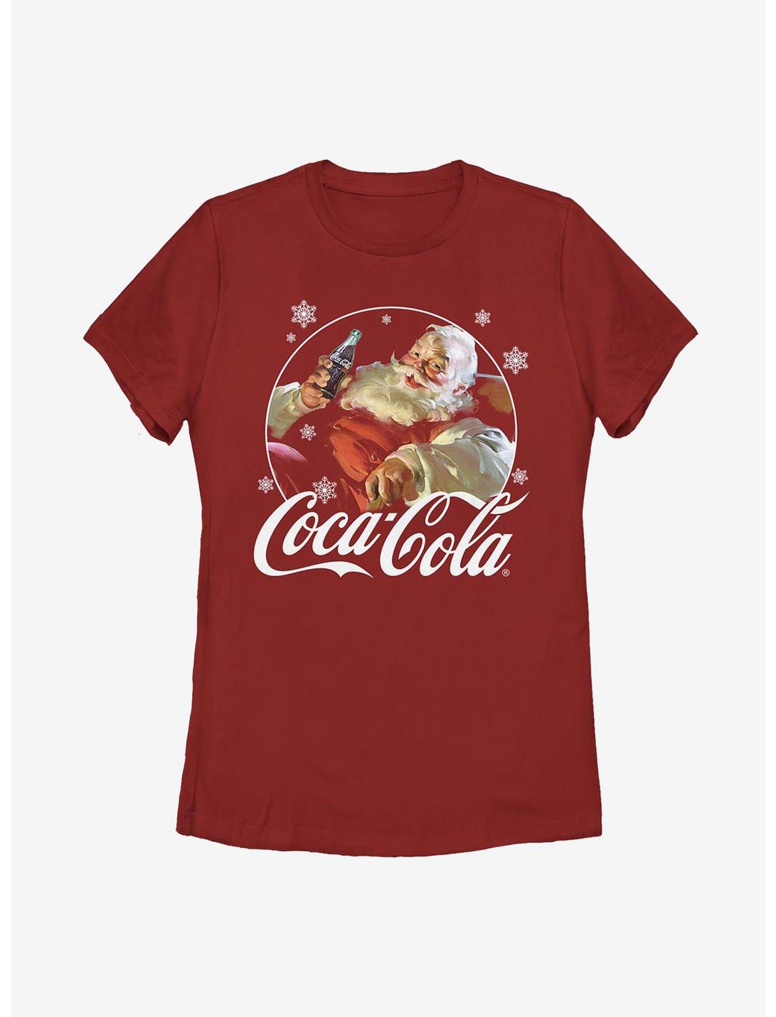 Coca-Cola Santa Womens T-Shirt, RED, hi-res
