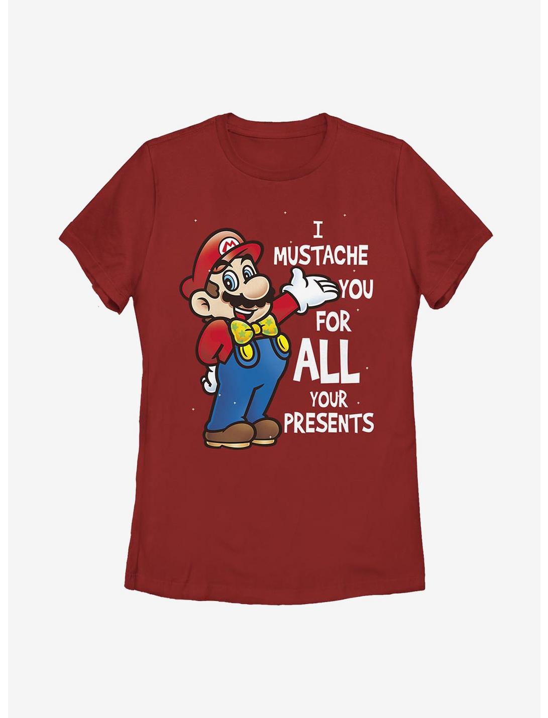 Super Mario All Presents Womens T-Shirt, RED, hi-res