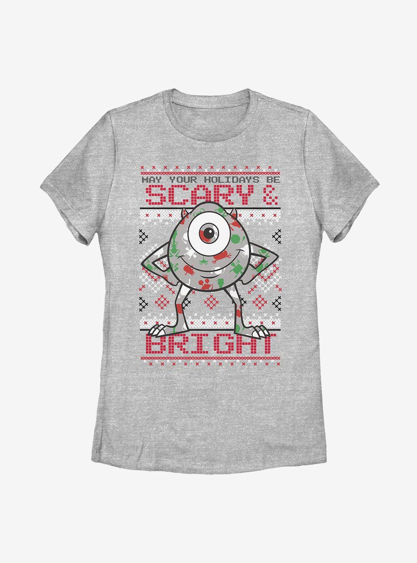 Disney Pixar Monsters, Inc. Mike Holiday Pattern Womens T-Shirt, , hi-res