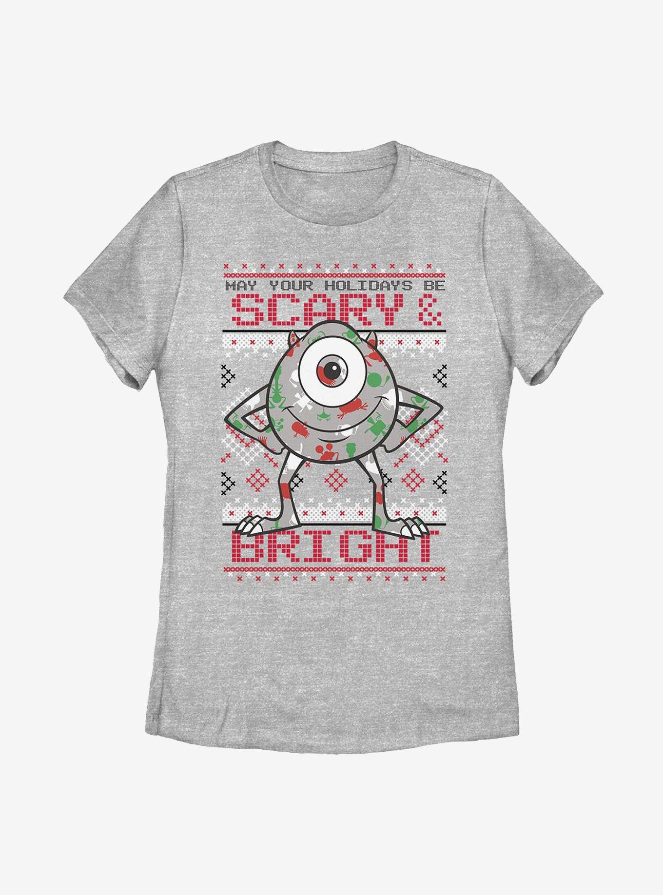 Disney Pixar Monsters, Inc. Mike Holiday Pattern Womens T-Shirt, , hi-res