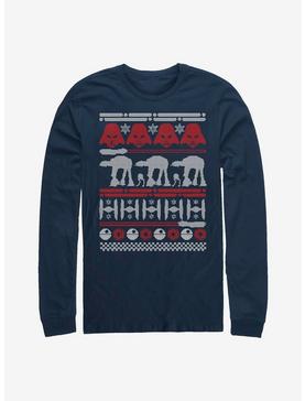 Star Wars Christmas Sweater Pattern Long-Sleeve T-Shirt, , hi-res