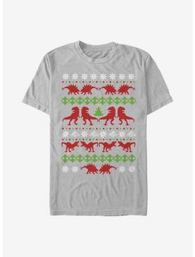 Plus Size Jurassic World Christmas Sweater Pattern T-Shirt, , hi-res
