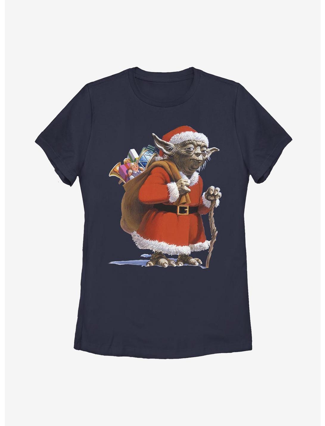 Star Wars Santa Yoda Womens T-Shirt, NAVY, hi-res