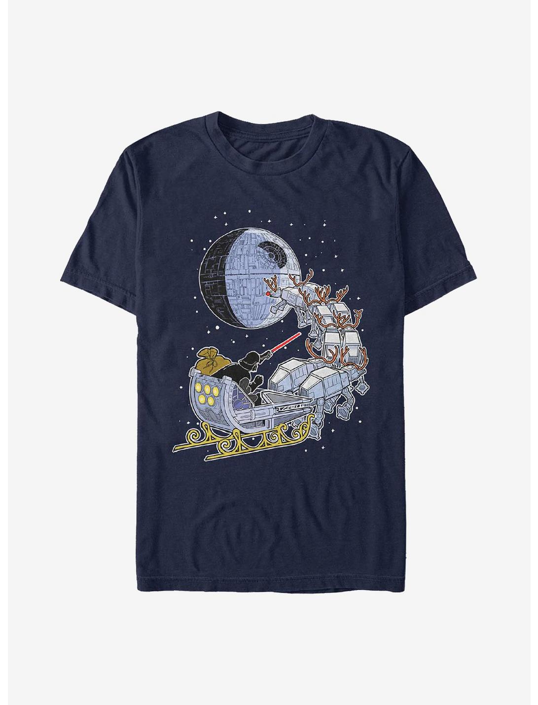 Star Wars Vader Sleigh T-Shirt, NAVY, hi-res