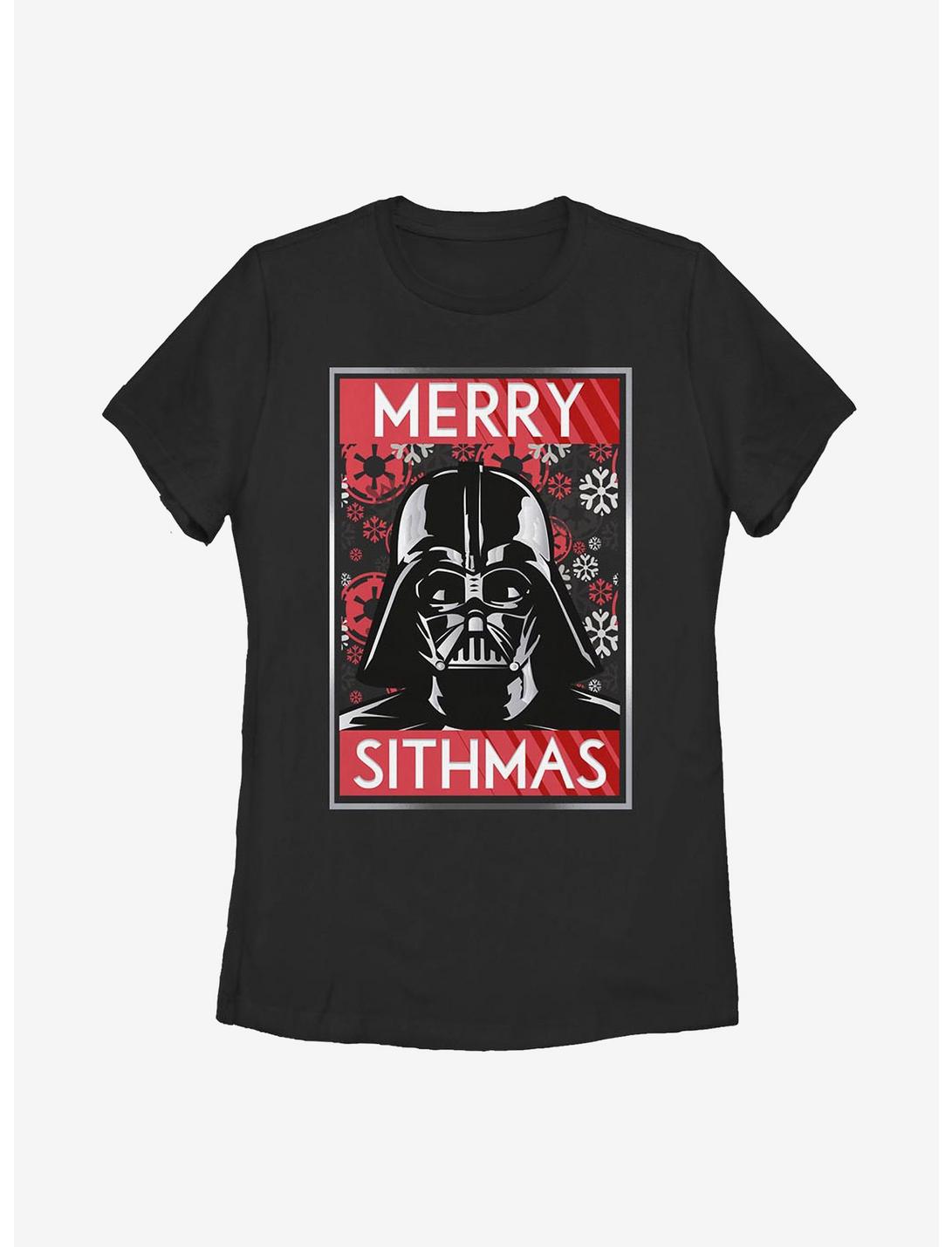 Star Wars Sithmas Vader Womens T-Shirt, BLACK, hi-res
