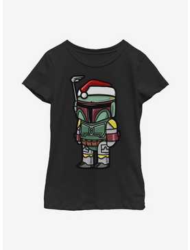Star Wars Boba Santa Youth Girls T-Shirt, , hi-res