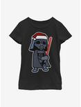 Star Wars Darth Santa Youth Girls T-Shirt, BLACK, hi-res
