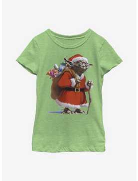 Star Wars Santa Yoda Comp Youth Girls T-Shirt, , hi-res