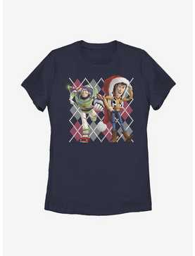 Disney Pixar Toy Story Woody Buzz Argyle Christmas Womens T-Shirt, , hi-res