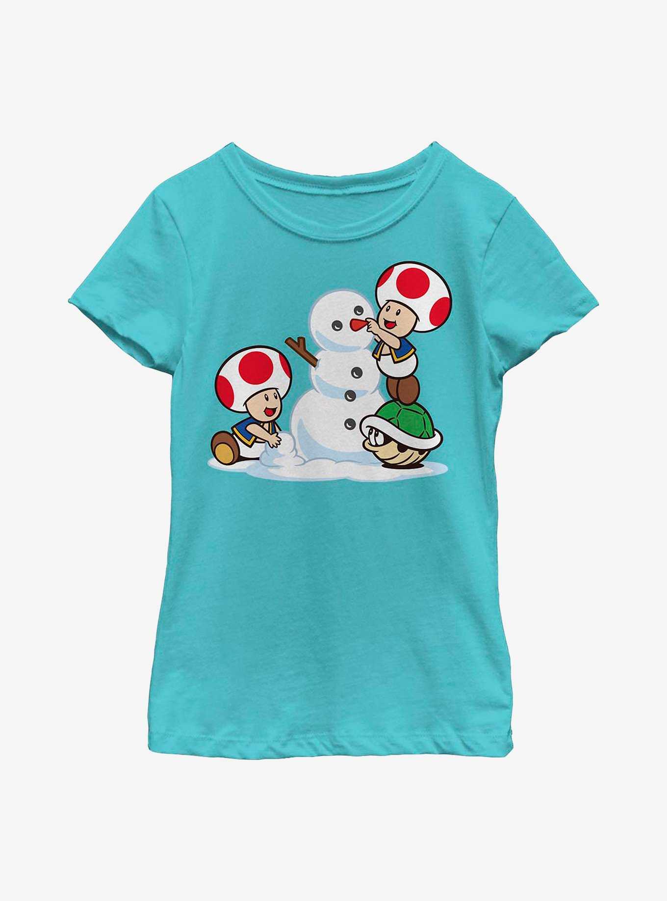 Super Mario Frosty Toad Christmas Youth Girls T-Shirt, , hi-res