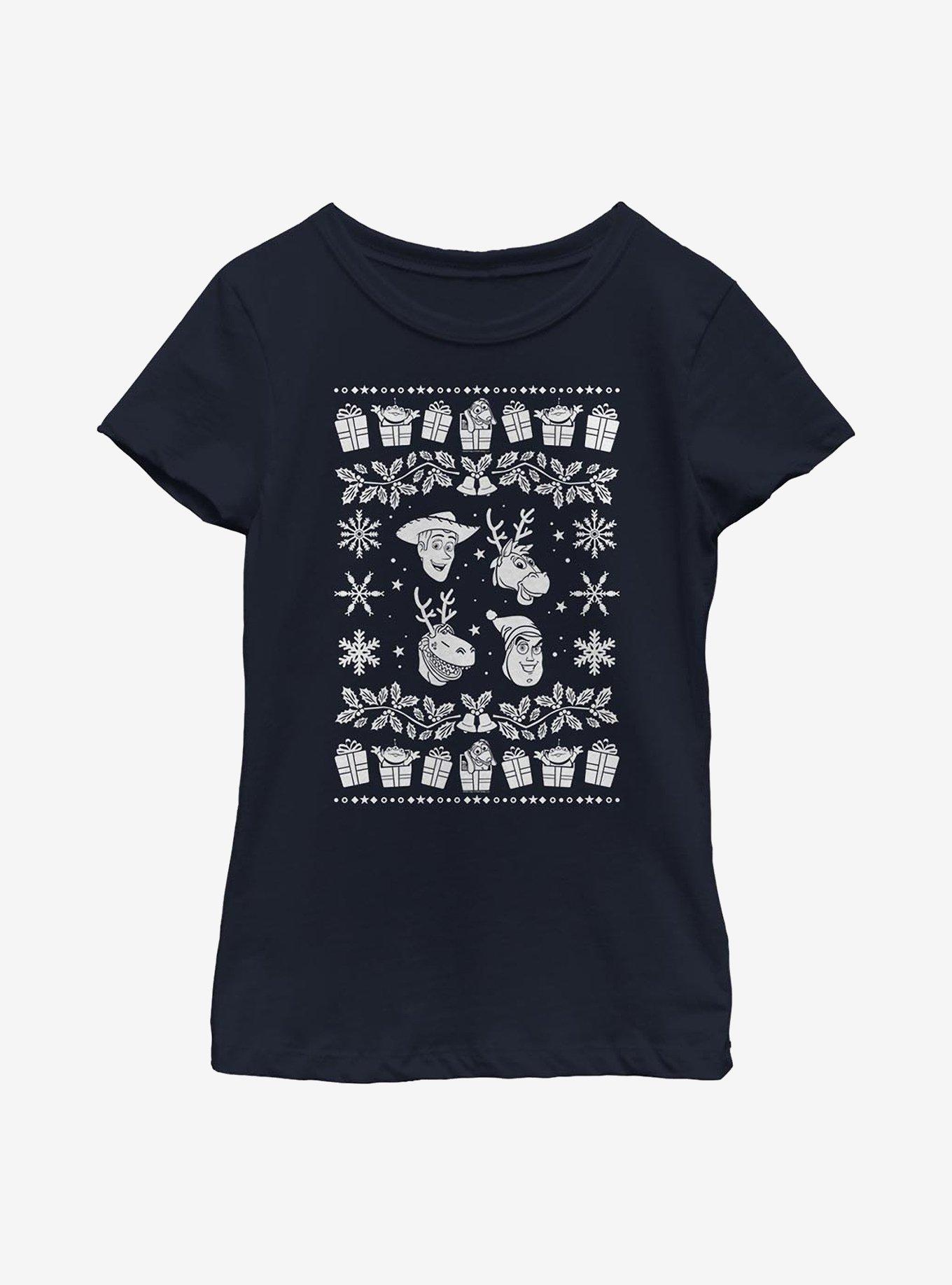 Disney Pixar Toy Story  Christmas Pattern Youth Girls T-Shirt, , hi-res
