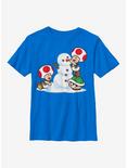Super Mario Frosty Toad Christmas Youth T-Shirt, ROYAL, hi-res