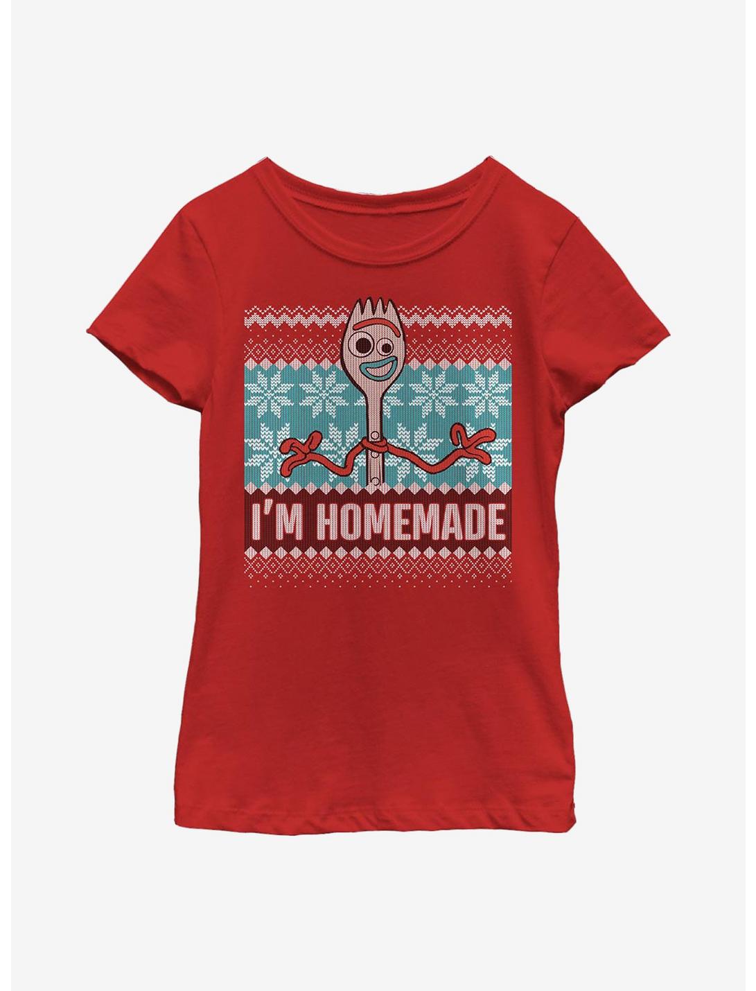 Disney Pixar Toy Story 4 Forky I'm Homemade Holiday Youth Girls T-Shirt, RED, hi-res
