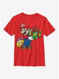Super Mario Christmas Gifts Youth T-Shirt, RED, hi-res