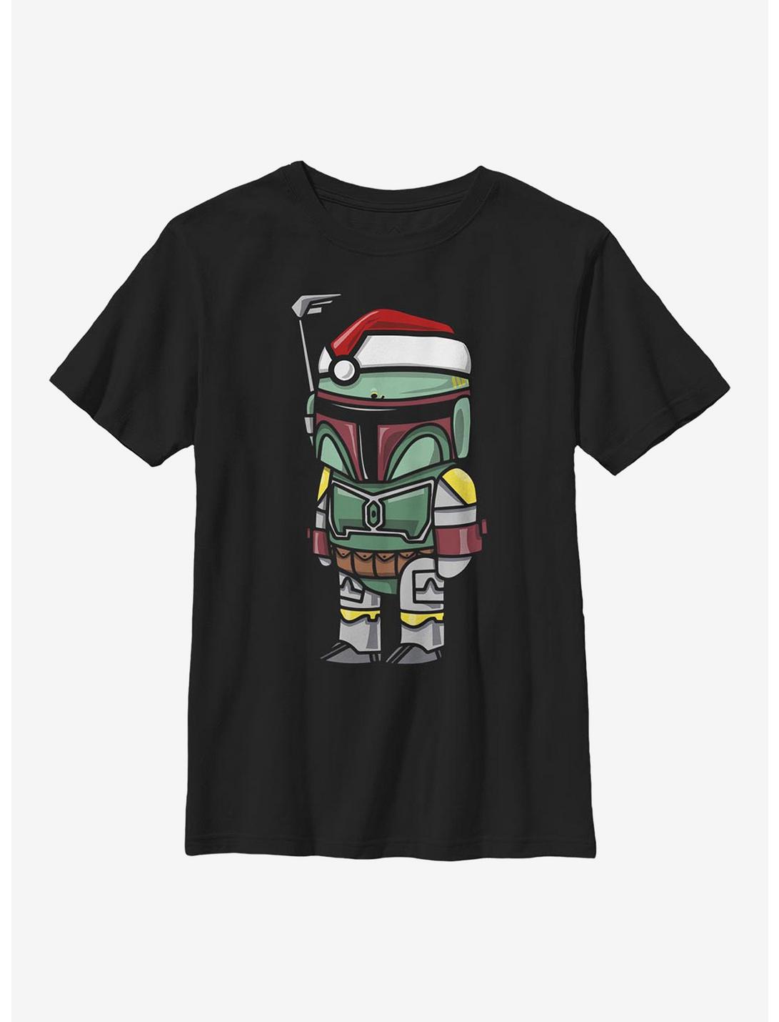 Star Wars Boba Santa Youth T-Shirt, BLACK, hi-res