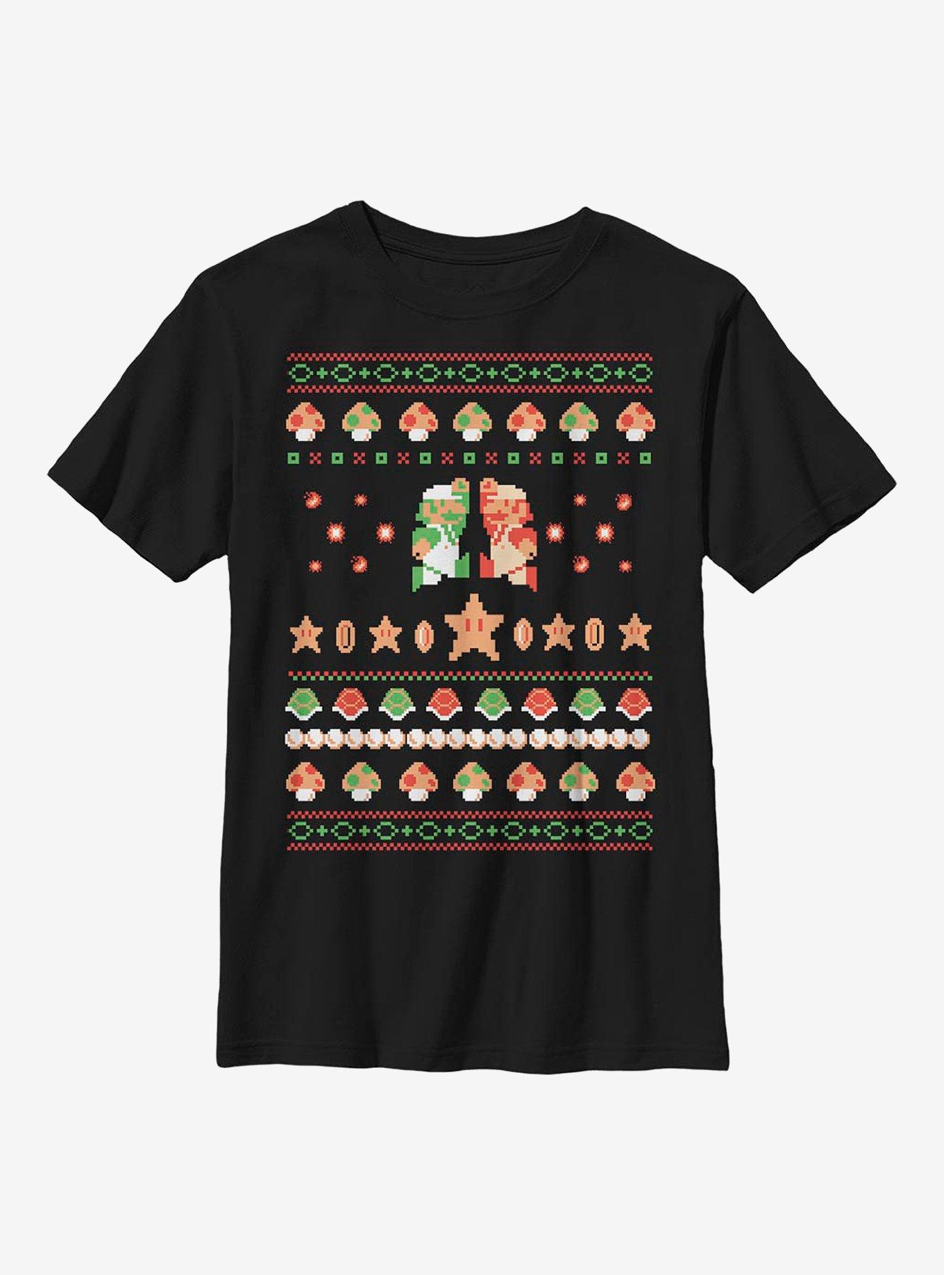 Super Mario Power Players Youth T-Shirt, BLACK, hi-res