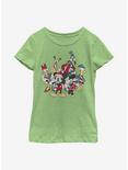 Disney Mickey Mouse Holiday Group Youth Girls T-Shirt, GRN APPLE, hi-res