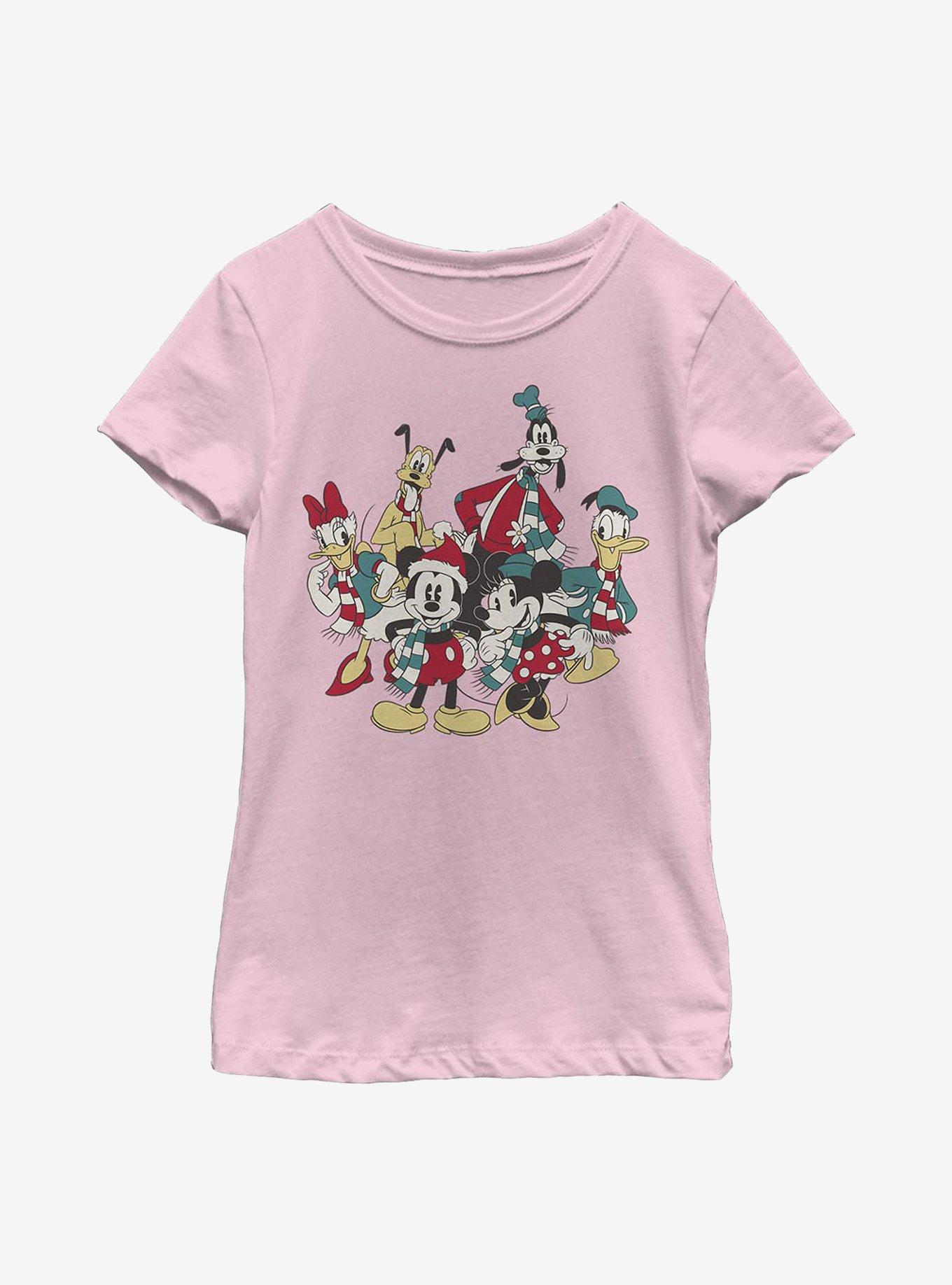 Disney Mickey Mouse Holiday Group Youth Girls T-Shirt, , hi-res