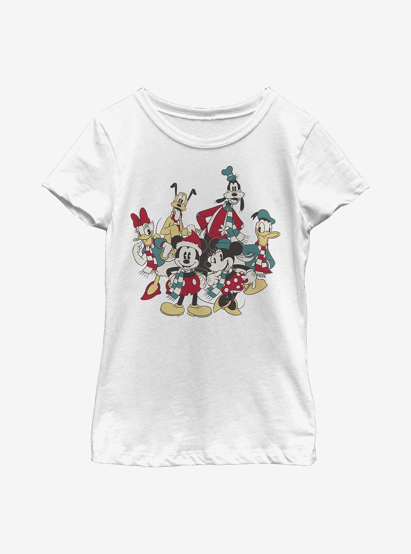 Disney Mickey Mouse Holiday Group Youth Girls T-Shirt