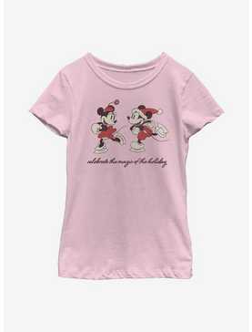 Disney Mickey Mouse Vintage Holiday Skaters Youth Girls T-Shirt, , hi-res