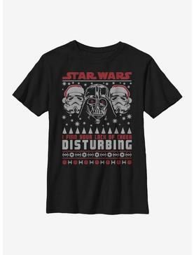 Star Wars Lack Of Cheer Disturbing Christmas Pattern Youth T-Shirt, , hi-res