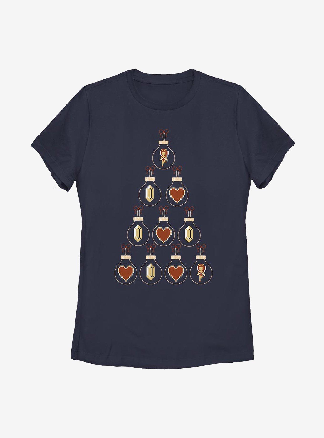 Nintendo The Legend Of Zelda Pixel Christmas Tree Womens T-Shirt, , hi-res