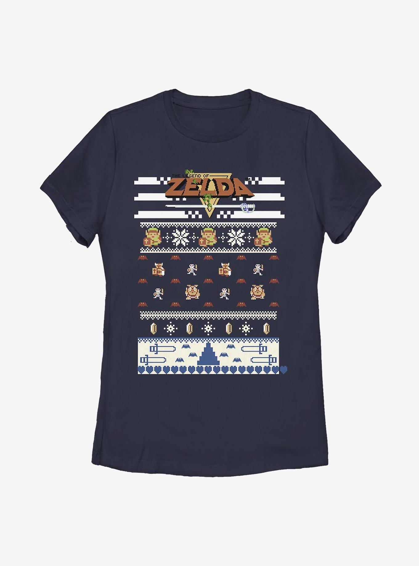 Nintendo The Legend Of Zelda Play Christmas Pattern Womens T-Shirt, , hi-res