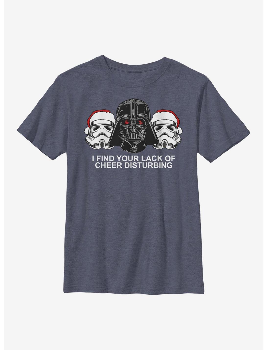 Star Wars Lack Of Cheer Disturbing Youth T-Shirt, NAVY HTR, hi-res