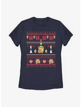 Nintendo The Legend Of Zelda Coins Christmas Pattern Womens T-Shirt, , hi-res