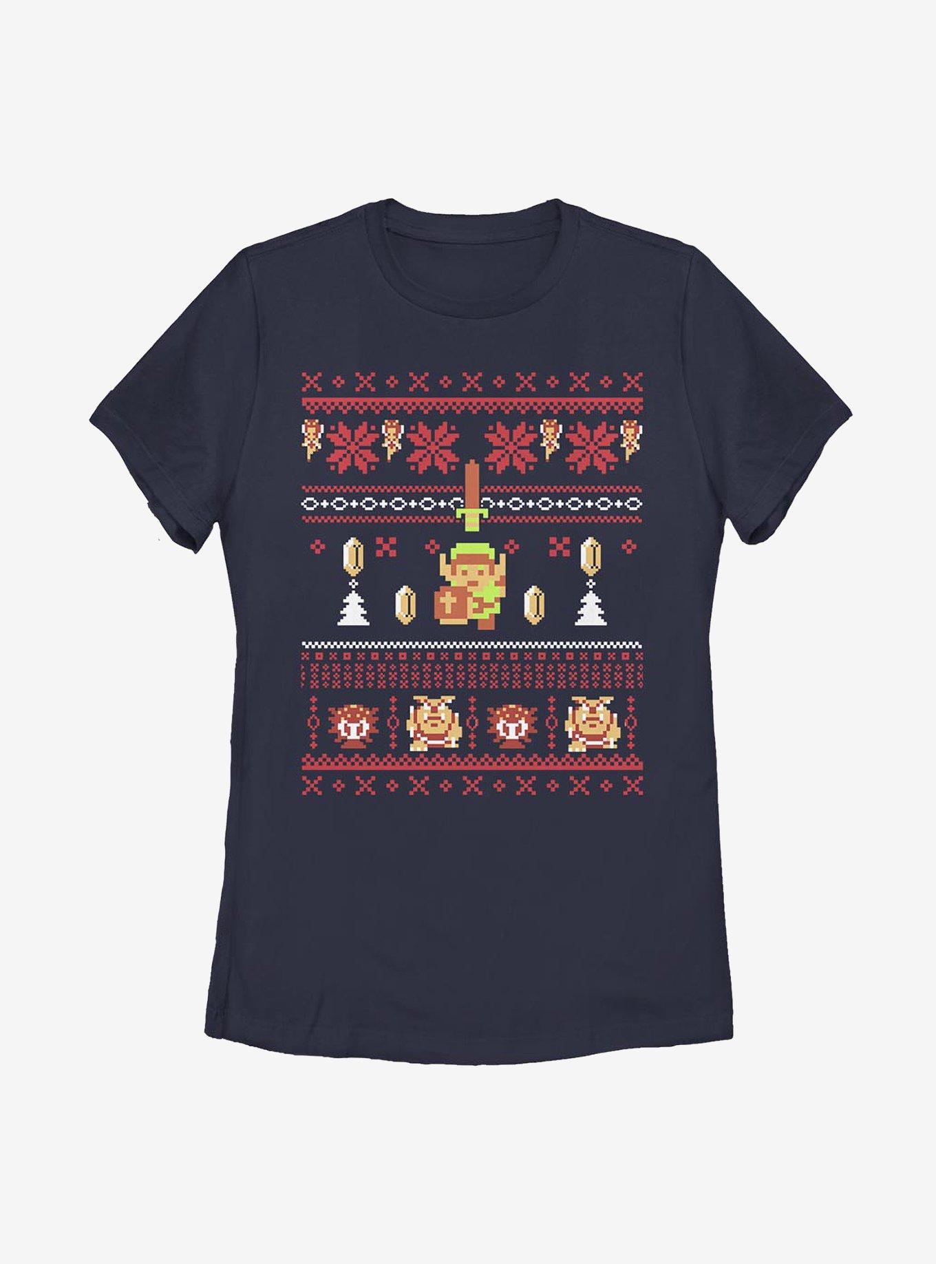 Nintendo The Legend Of Zelda Coins Christmas Pattern Womens T-Shirt, , hi-res