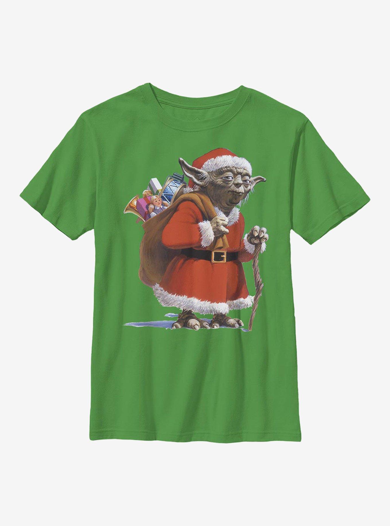 Star Wars Santa Yoda Comp Youth T-Shirt, , hi-res