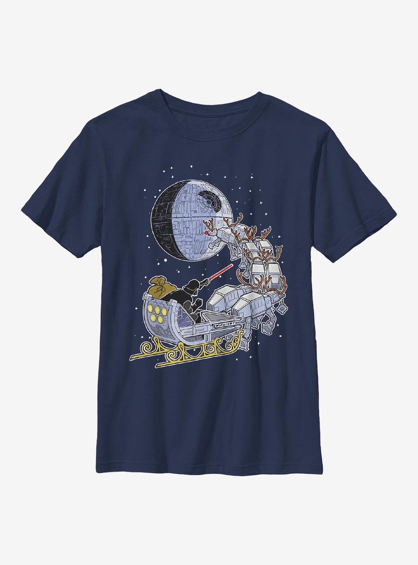 Star Wars Vader Sleigh Youth T-Shirt, , hi-res
