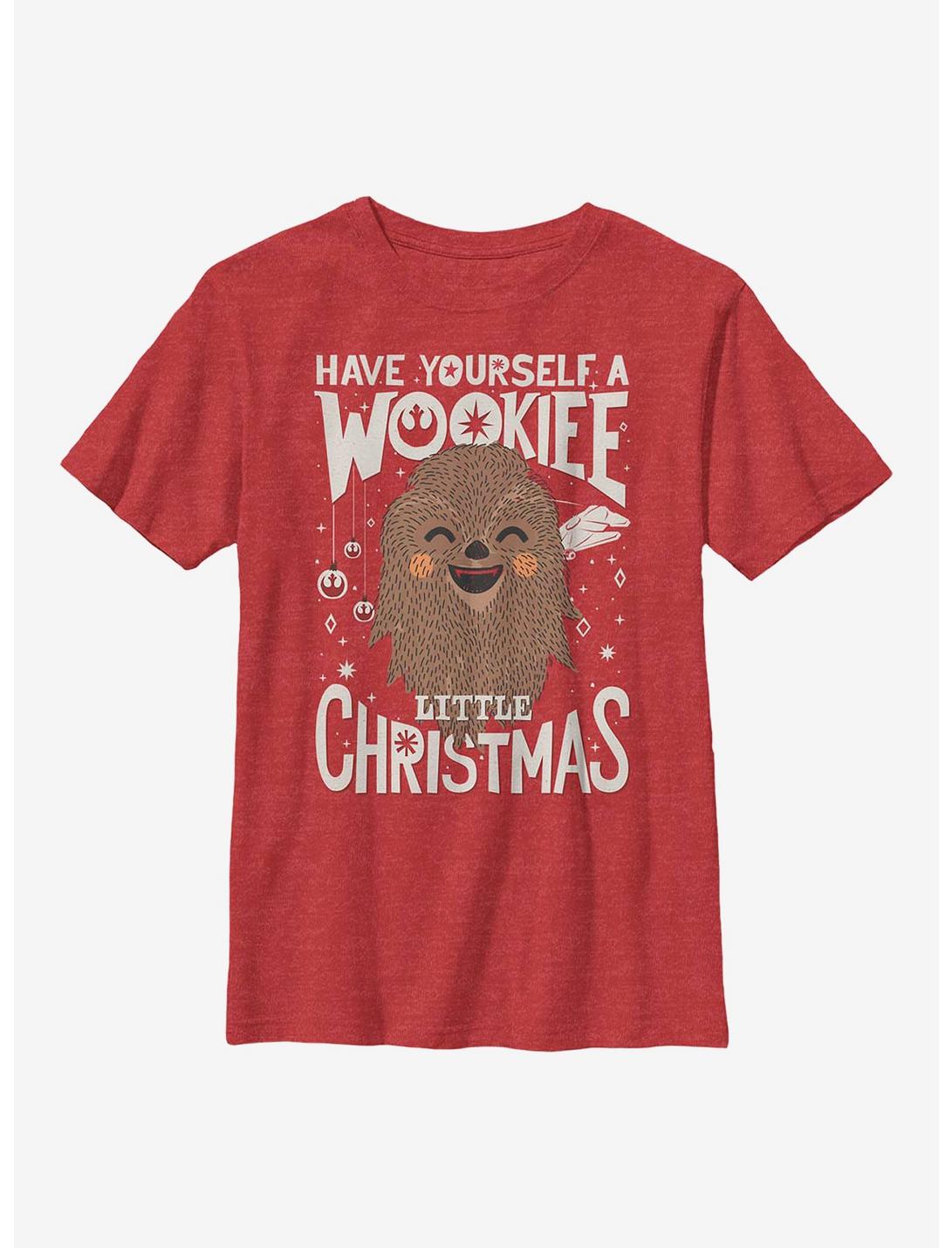 Star Wars Wookiee Christmas Youth T-Shirt, RED, hi-res