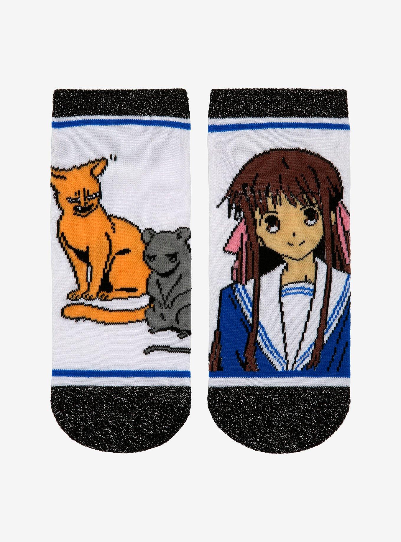 Fruits Basket Tohru Cat & Rat No-Show Socks, , hi-res