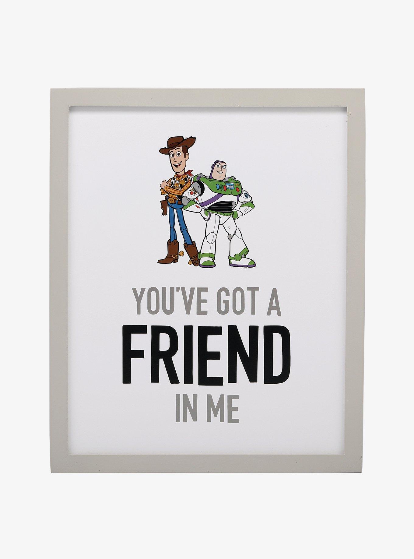 Disney Pixar Toy Story You'Ve Got A Friend In Me Woody And Buzz Framed Wood Wall Decor, , hi-res