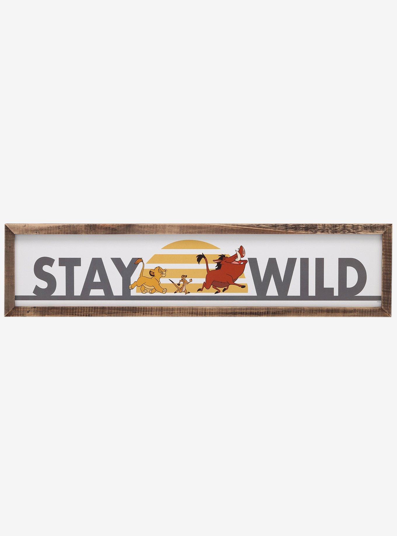 Disney The Lion King Stay Wild Framed Wood Wall Decor, , hi-res
