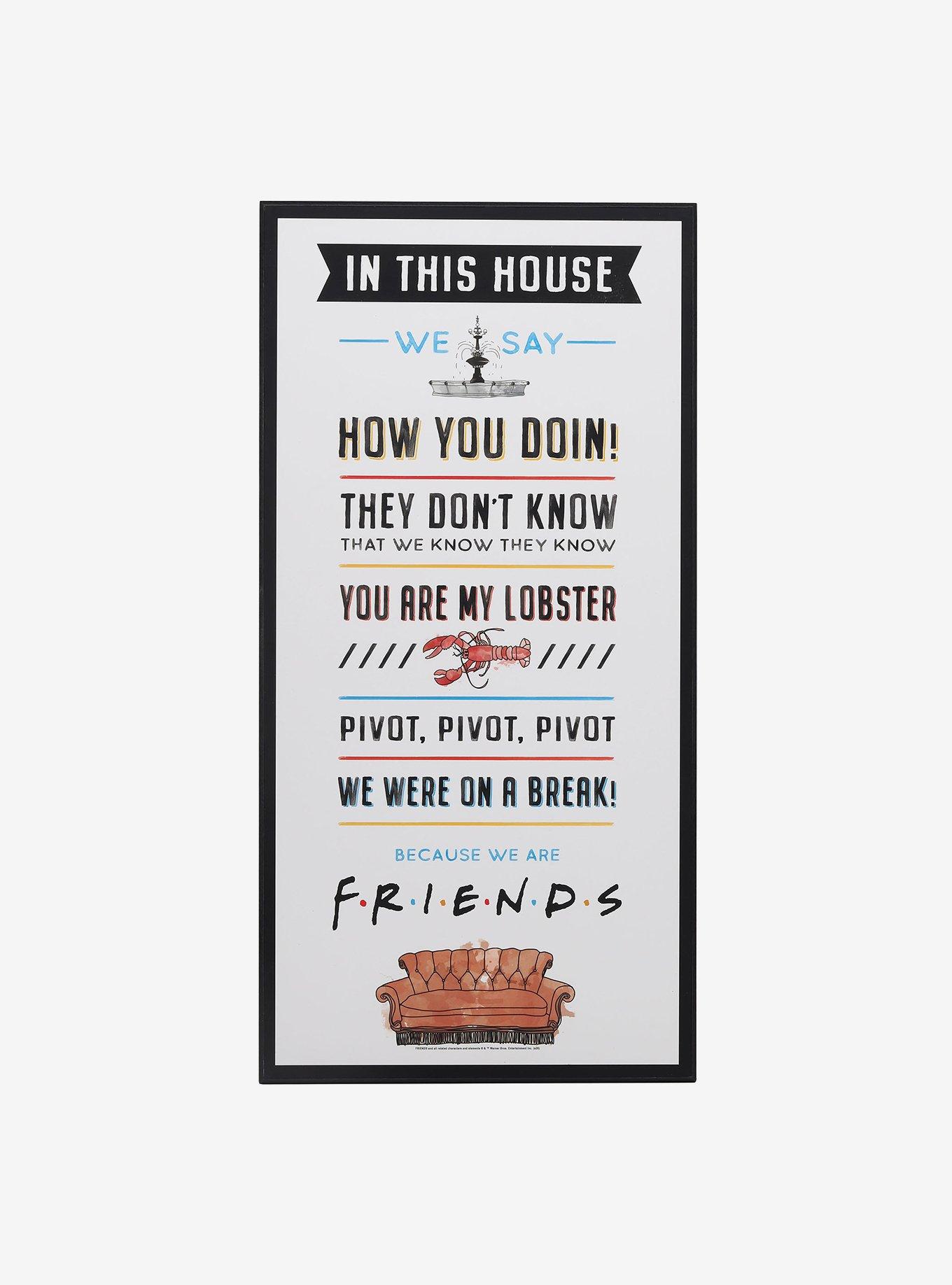Friends In This House Quotes Wood Wall Decor, , hi-res
