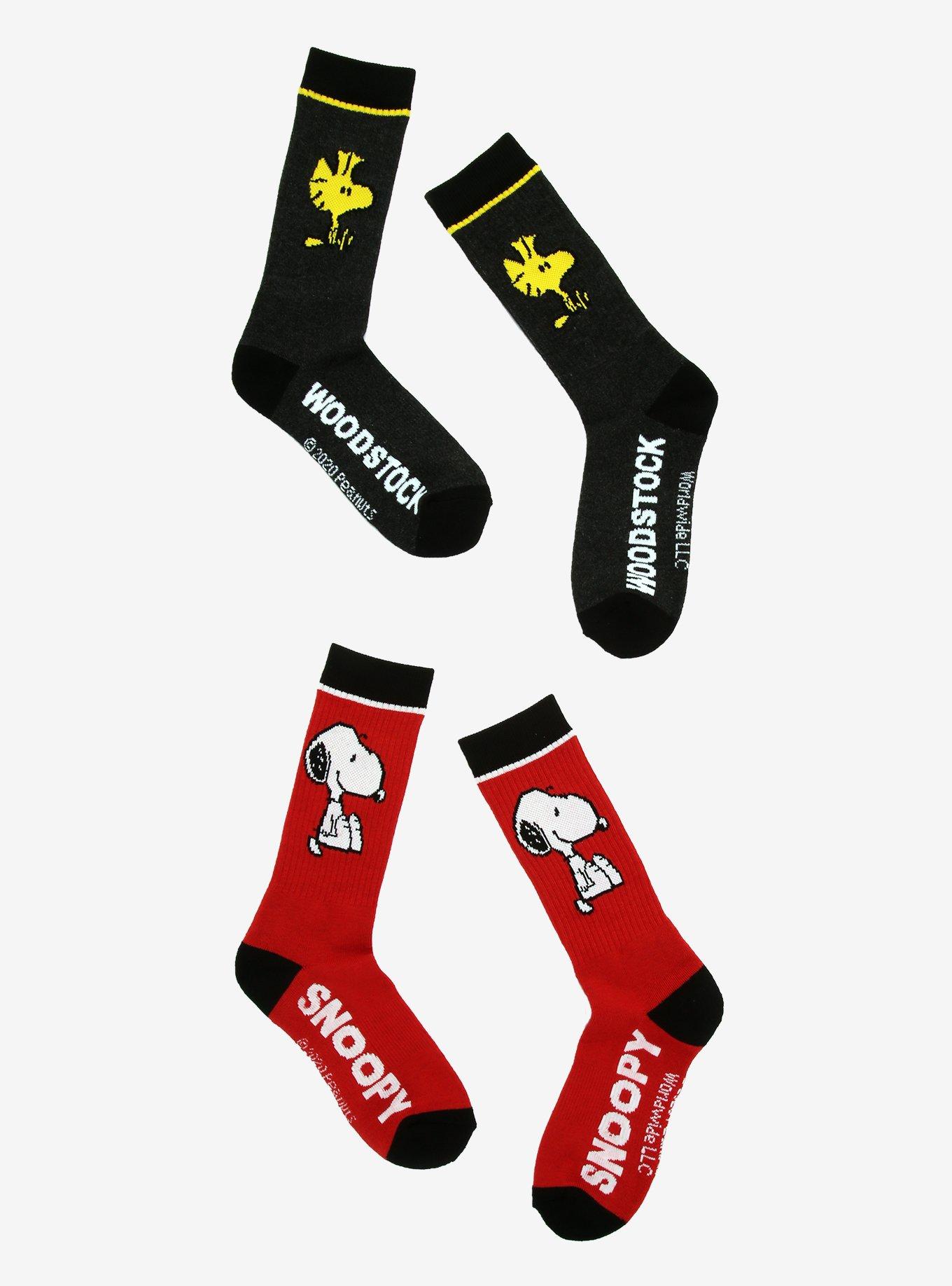 Peanuts Snoopy & Woodstock Crew Socks 2 Pair | Hot Topic