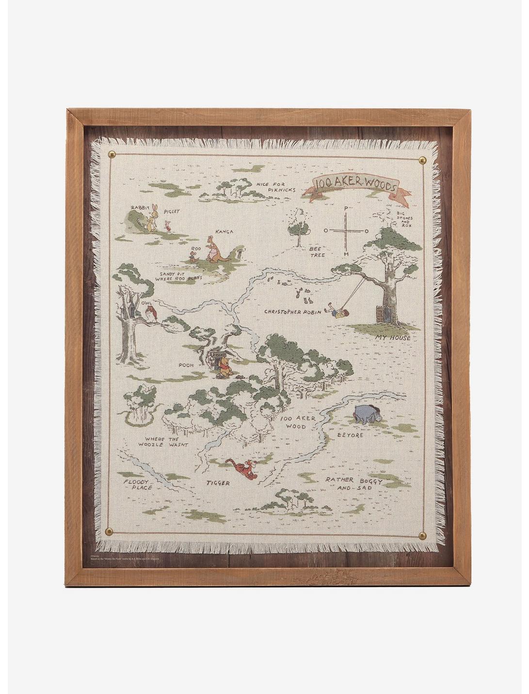 Disney Winnie The Pooh Hundred Acre Wood Map Framed Wood Wall Decor, , hi-res