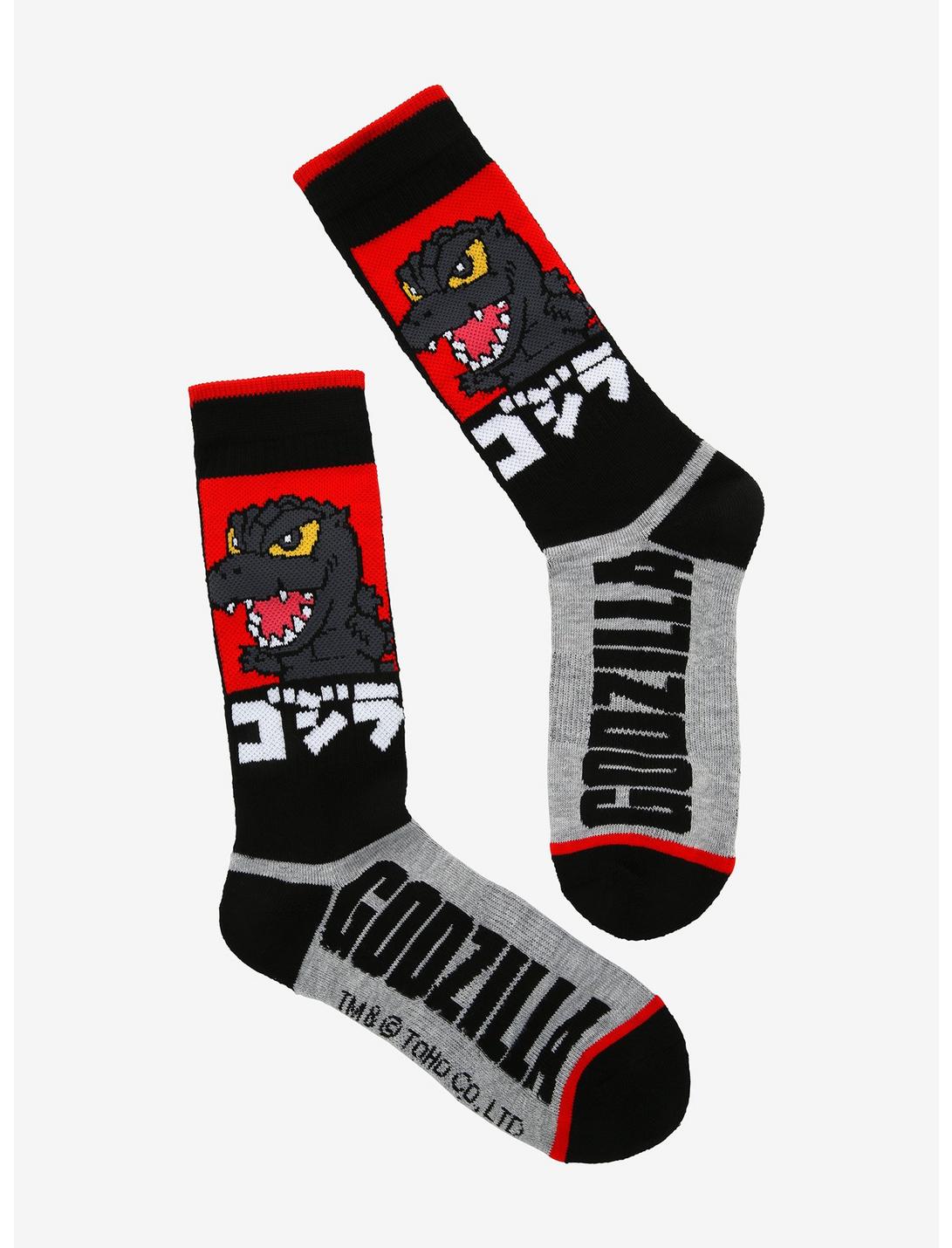 Godzilla Chibi Crew Socks, , hi-res