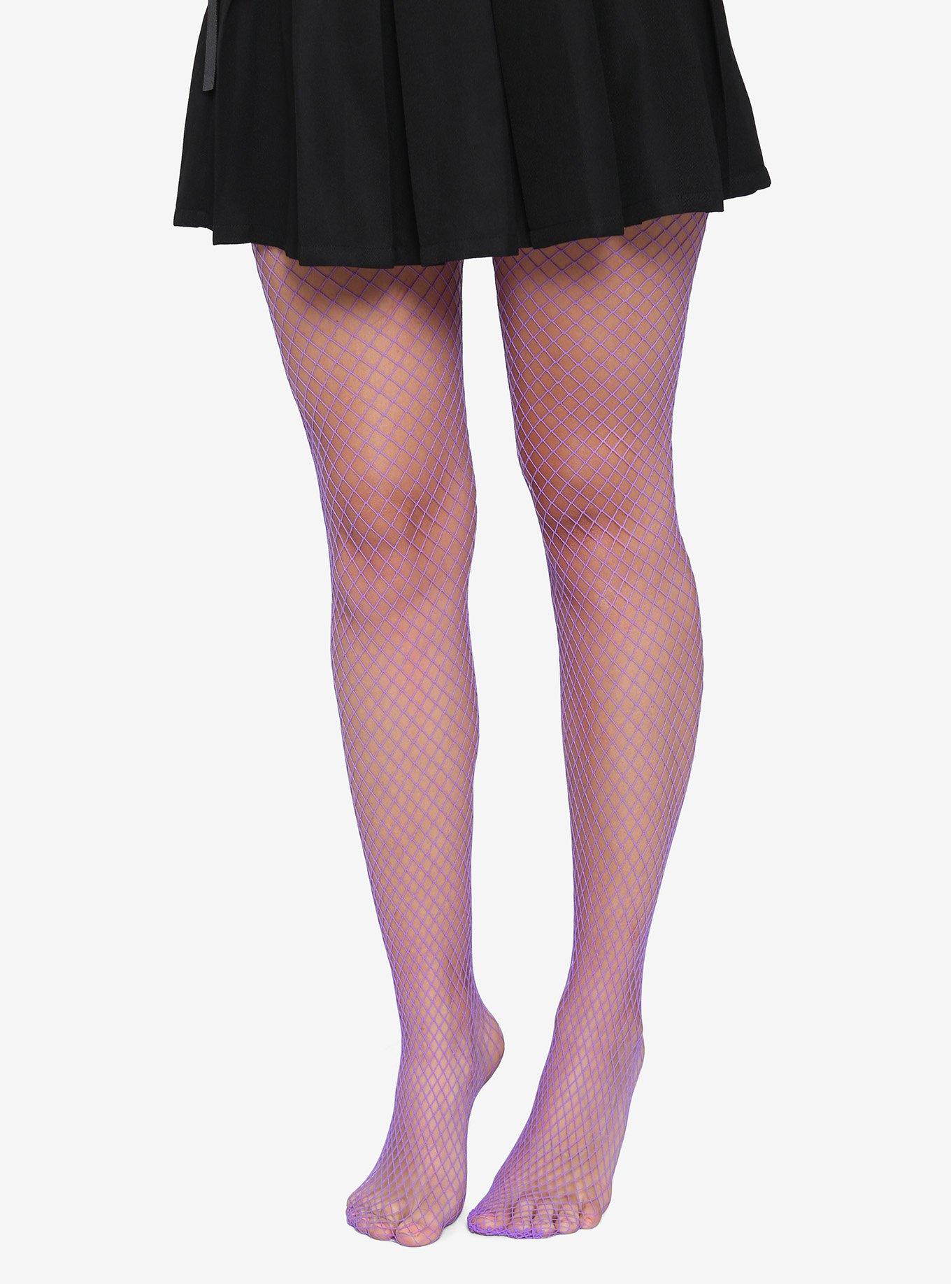 Lavender fishnet tights sale